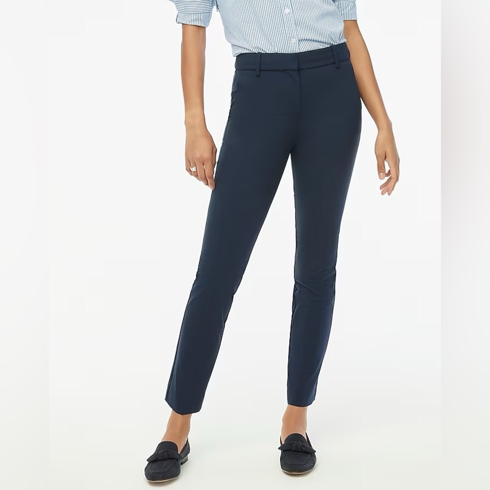 NEW J.Crew Factory Women’s Tall Trouser Pant Navy‎ 0 Tall 0T Office Careerwear